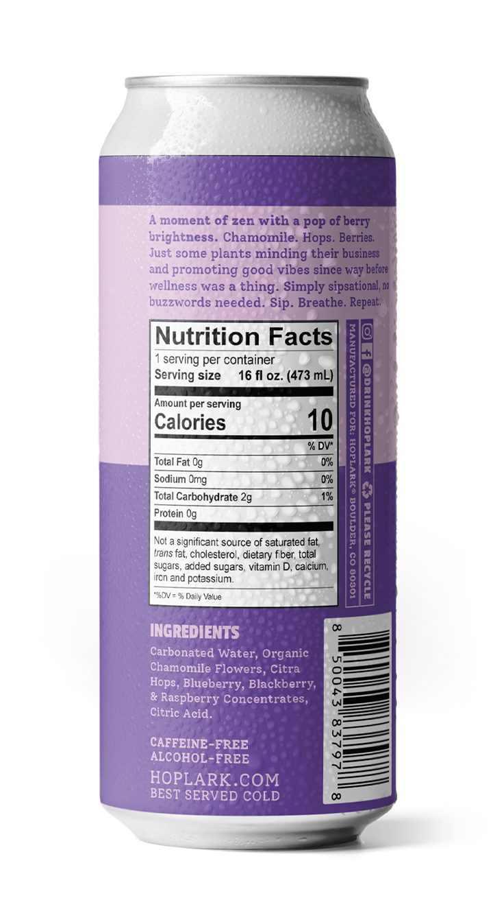 Nutrition facts label on a can with a white background