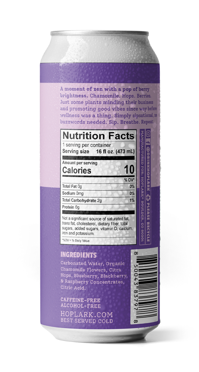 Nutrition facts label on a can with a white background